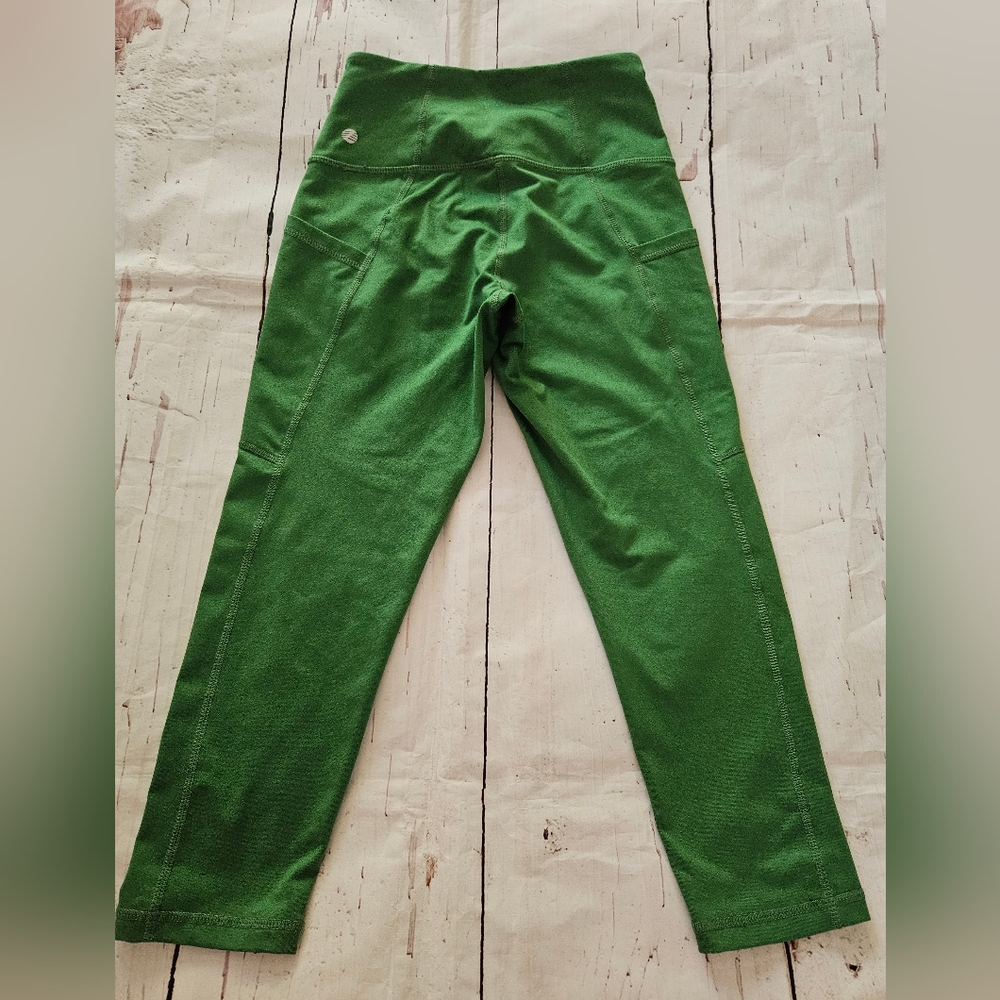Zella Women's Green Athletic Yoga 3/4 Leggings Size XS - Picture 4 of 5